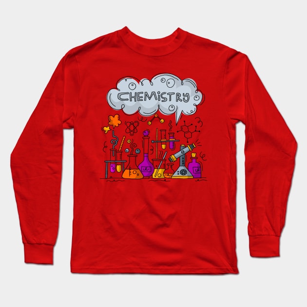 Chemistry Long Sleeve T-Shirt by Mako Design 